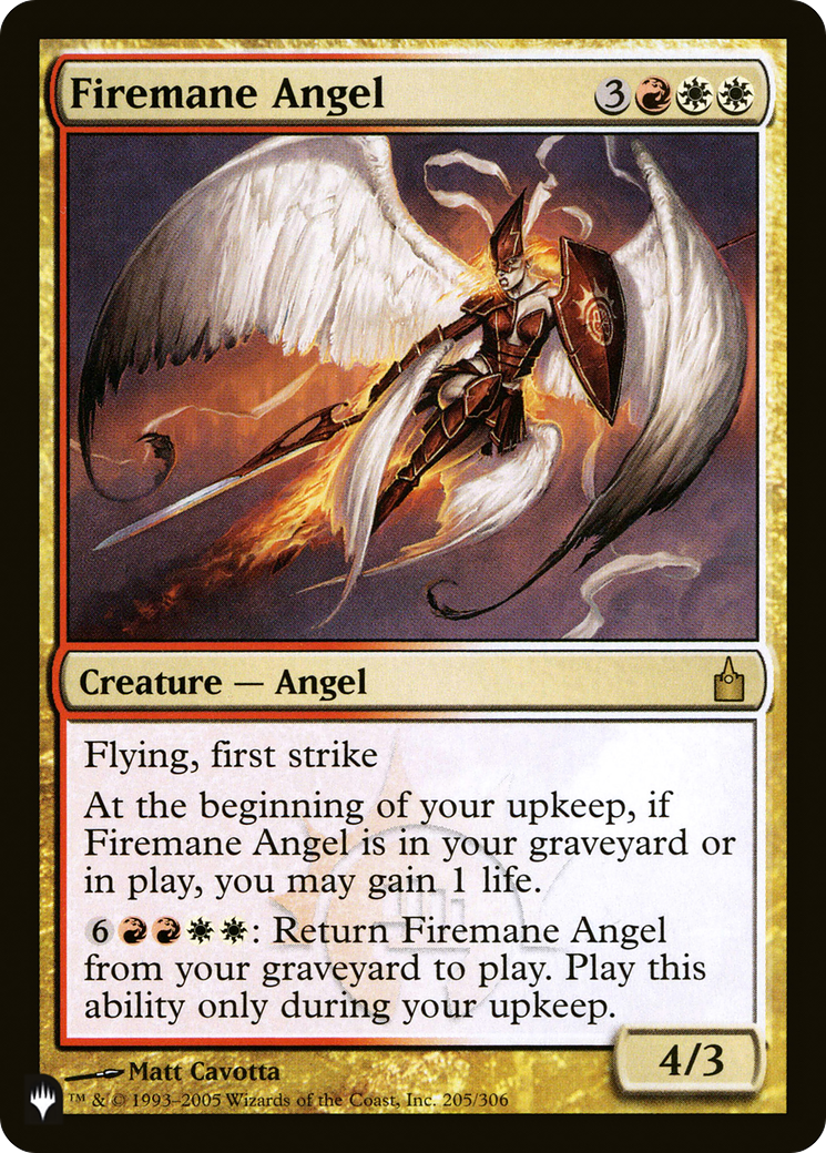 Firemane Angel (LIST-RAV-205) - The List