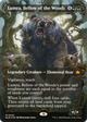 Lumra, Bellow of the Woods (Borderless) (Raised Foil) (BLB-343) - Bloomburrow: (Showcase) (Borderless) Foil