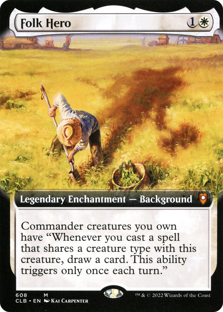 Folk Hero (Extended Art) (CLB-608) - Commander Legends: Battle for Baldur's Gate: (Extended Art) Foil