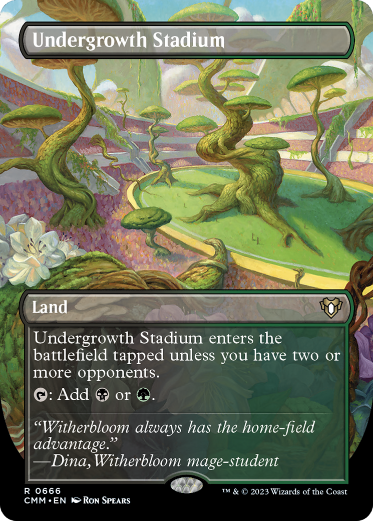 Undergrowth Stadium (Borderless) (CMM-666) - Commander Masters (Borderless) Foil