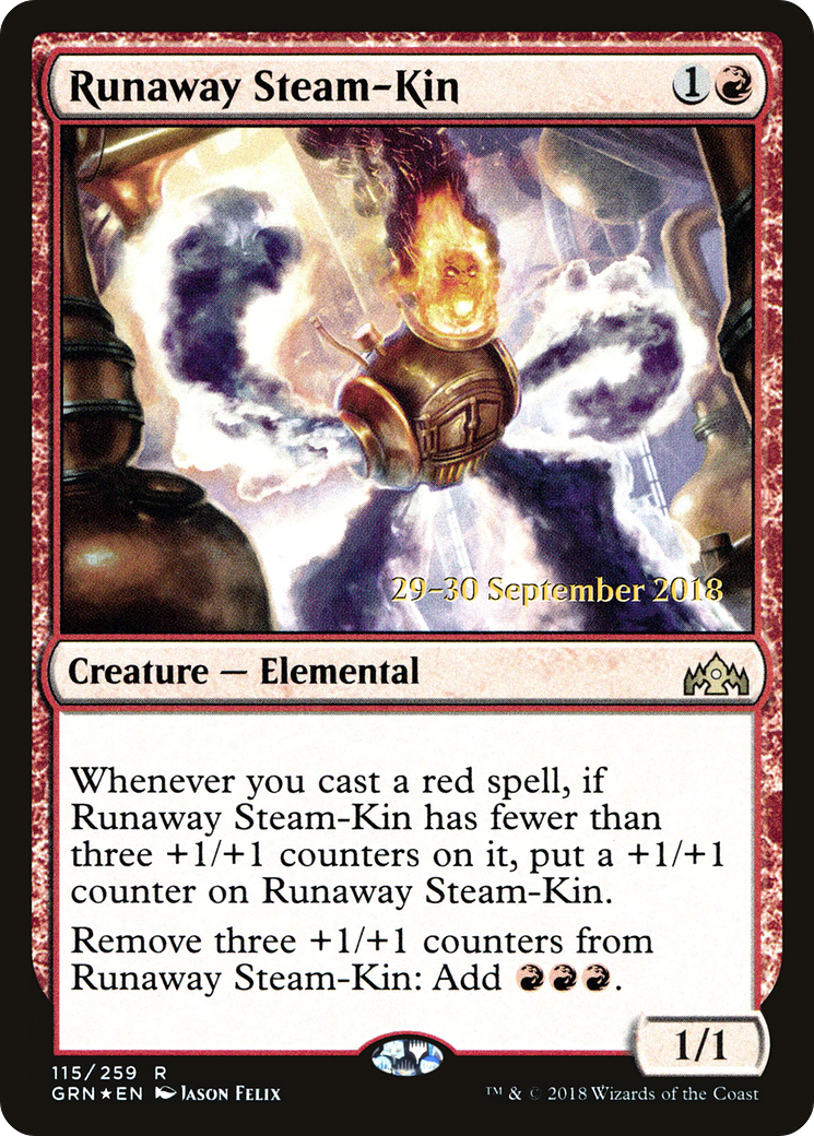 Runaway Steam-Kin (PRE-115) - Guilds of Ravnica Promos Foil