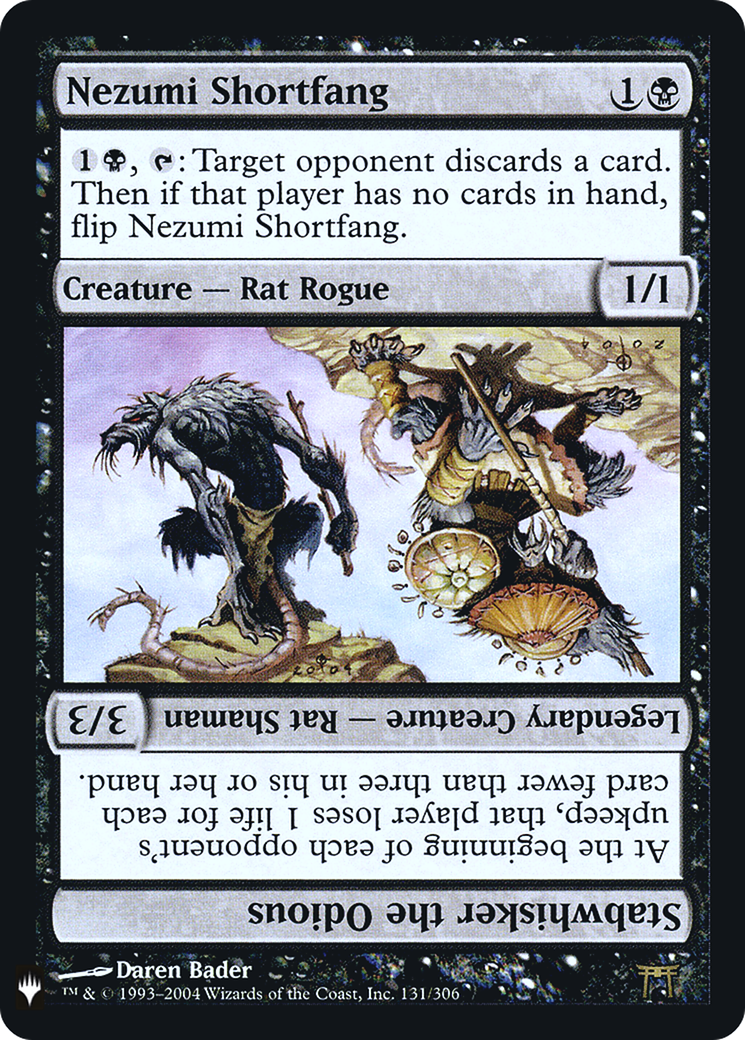 Nezumi Shortfang // Stabwhisker the Odious (LIST-131) - The List Foil
