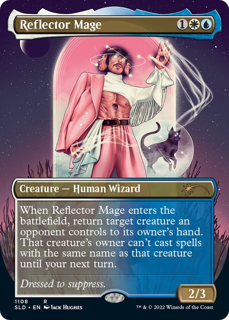 Reflector Mage (Borderless) (SLD-1108) - Secret Lair Drop (Borderless) Foil