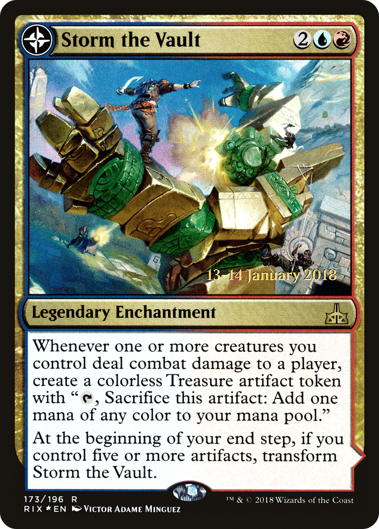 Storm the Vault (PRE-173) - Rivals of Ixalan Promos: (compasslanddfc) Foil