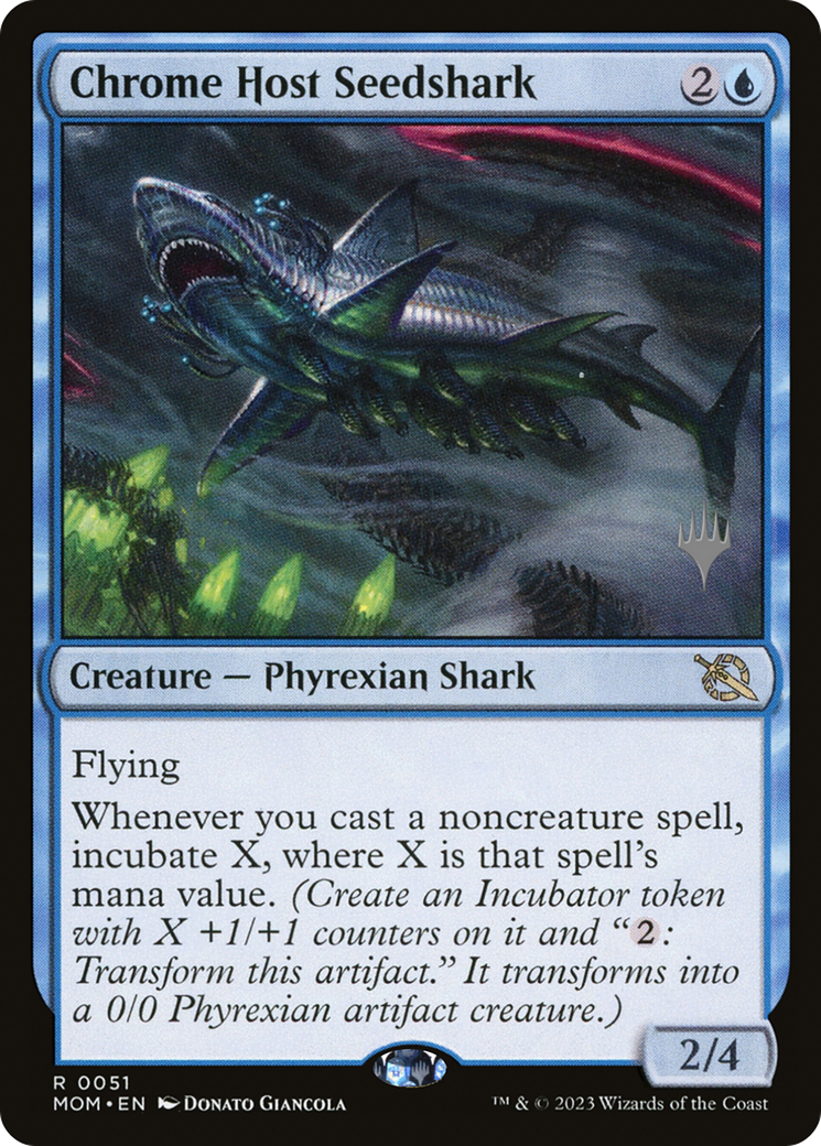 Chrome Host Seedshark (PPMOM-051) - March of the Machine Promos Foil