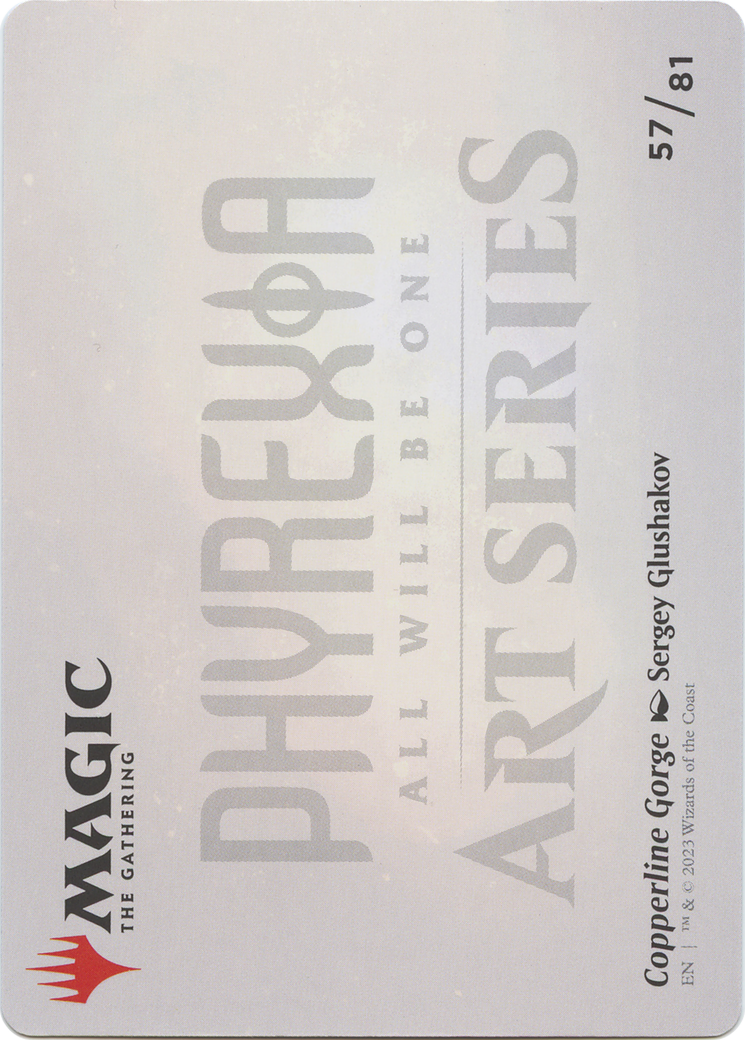 Copperline Gorge // Copperline Gorge (AONE-057) - Phyrexia: All Will Be One Art Series (Borderless) Foil