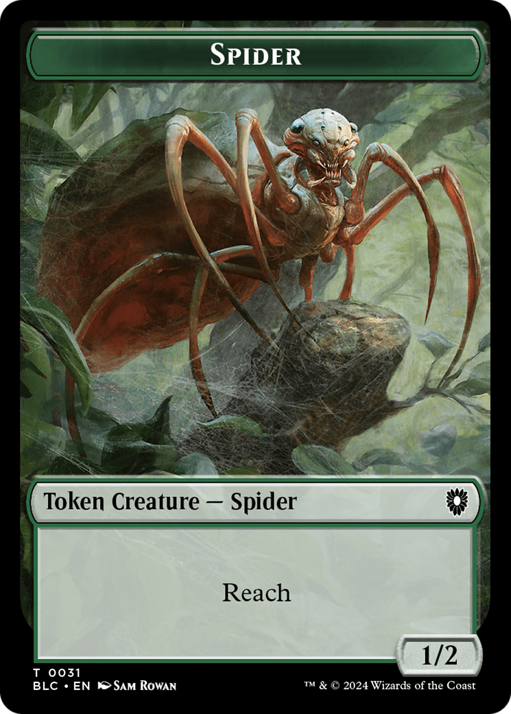 Spider (TBLC-031) - Bloomburrow Commander Tokens Foil