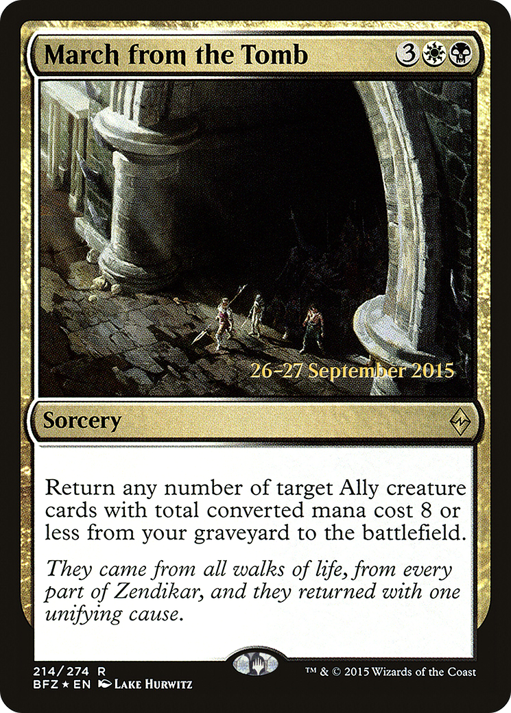 March from the Tomb (PRE-214) - Battle for Zendikar Promos Foil