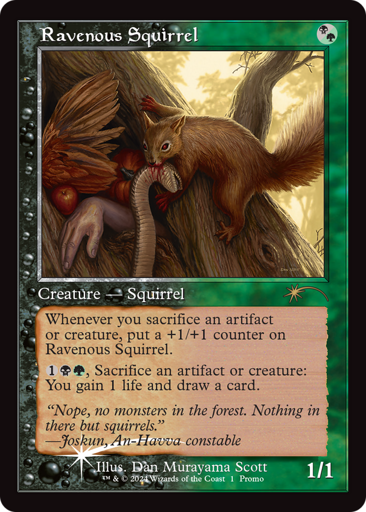 Ravenous Squirrel (Retro Frame) (OHP-001) - Wizards Play Network 2024 Foil