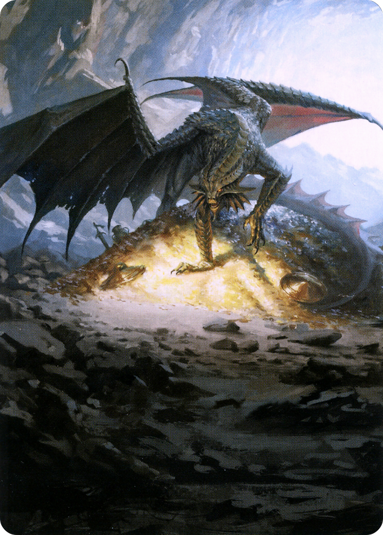 Ancient Copper Dragon // Ancient Copper Dragon (ACLB-004) - Battle for Baldur's Gate Art Series (Borderless) Foil