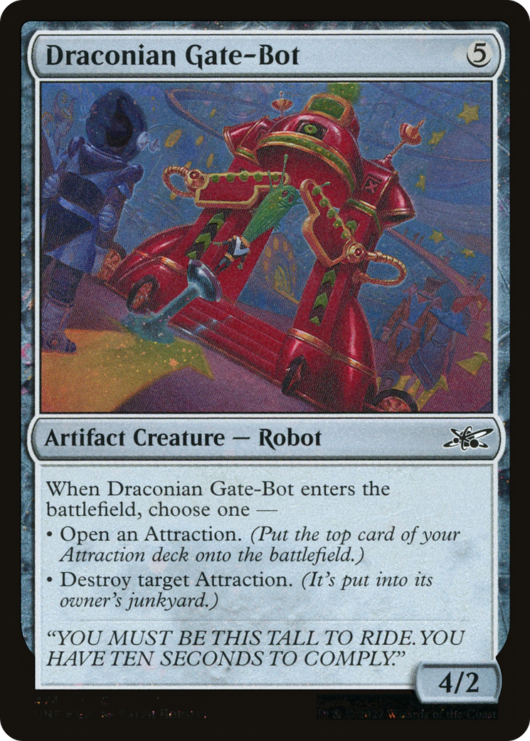 Draconian Gate-Bot (Galaxy Foil) (UNF-474) - Unfinity Foil