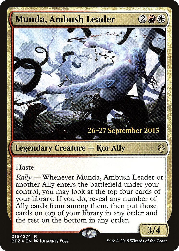 Munda, Ambush Leader (PRE-215) - Battle for Zendikar Promos Foil
