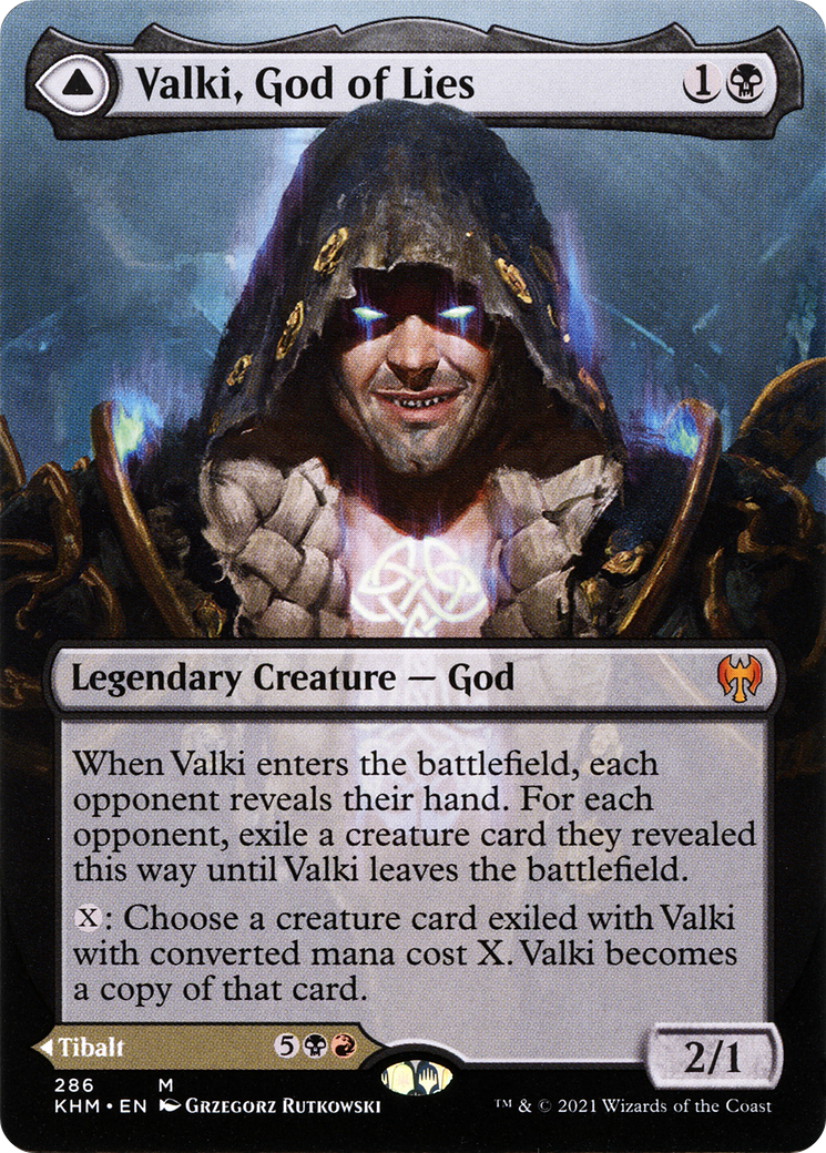 Valki, God of Lies (Borderless) (KHM-286) - Kaldheim (Borderless) Foil