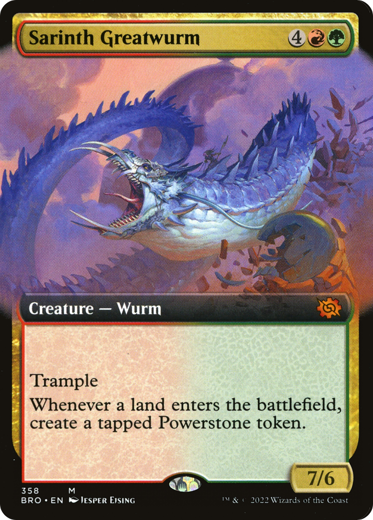 Sarinth Greatwurm (Extended Art) (BRO-358) - The Brothers' War: (Extended Art)