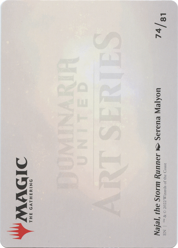 Najal, the Storm Runner // Najal, the Storm Runner (ADMU-074) - Dominaria United Art Series (Borderless) Foil