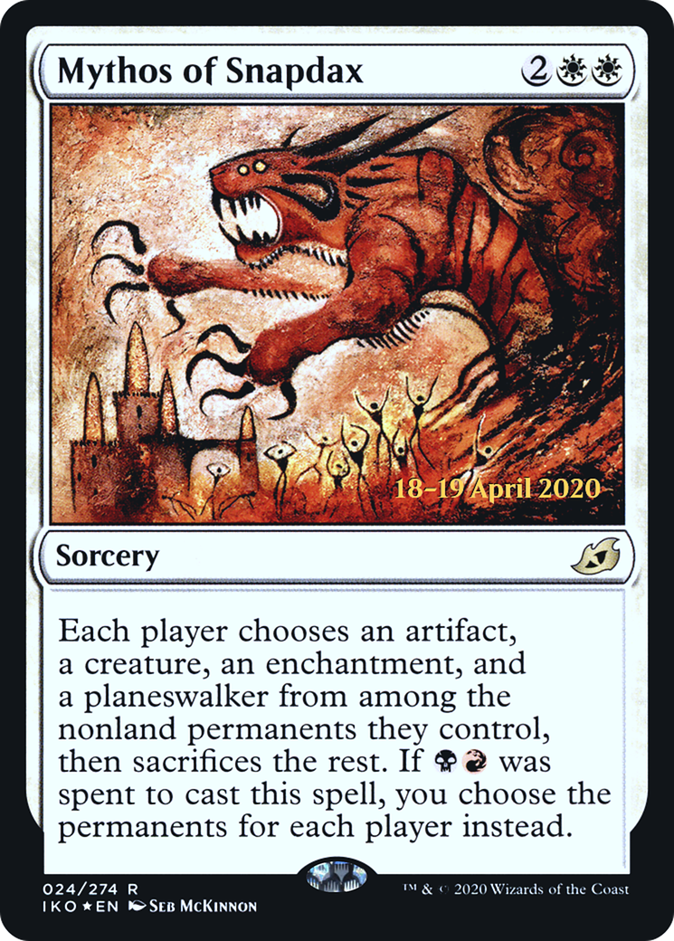 Mythos of Snapdax (PRE-024) - Ikoria: Lair of Behemoths Promos Foil