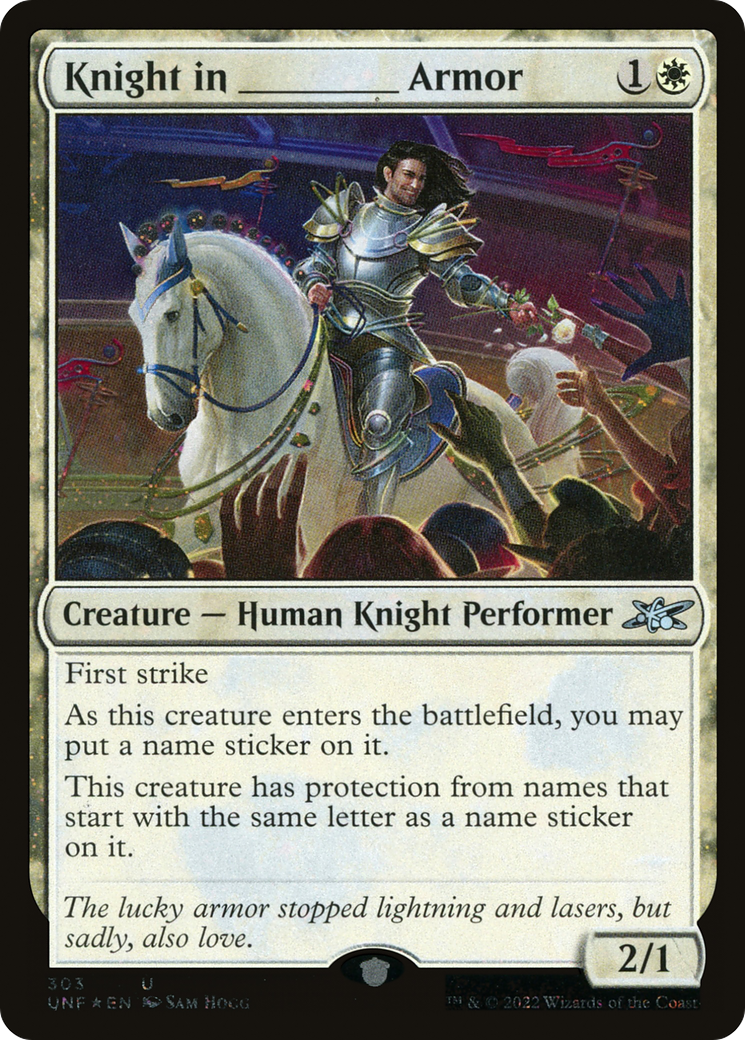 Knight in _______ Armor (Galaxy Foil) (UNF-303) - Unfinity Foil