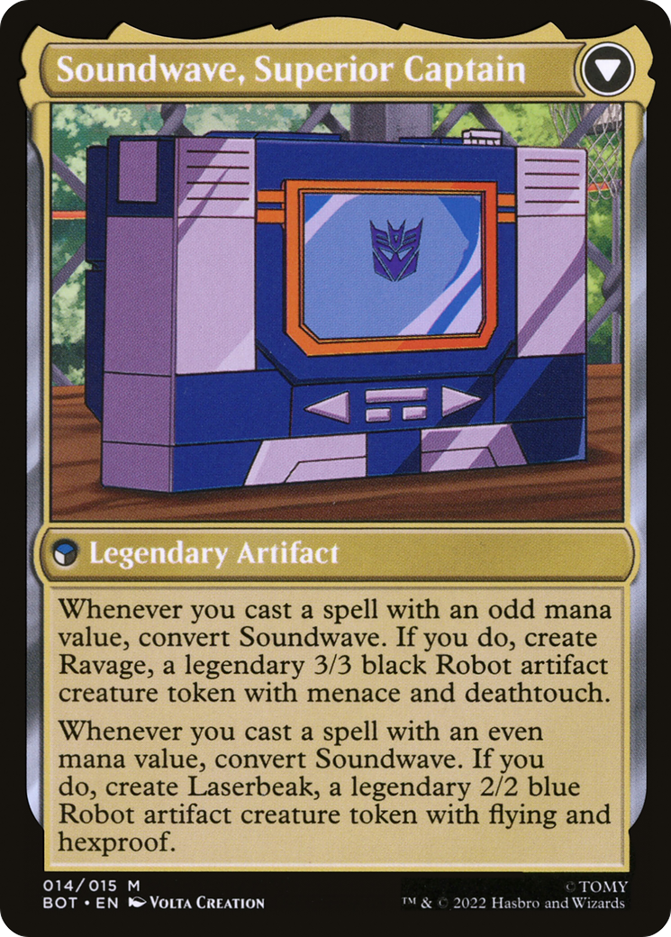 Soundwave, Sonic Spy (BOT-014) - Transformers: (convertdfc) Foil