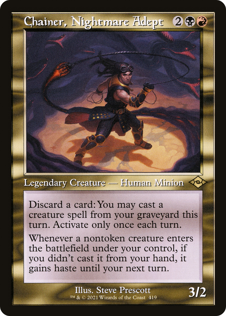Chainer, Nightmare Adept (Retro Frame) (MH2-419) - Modern Horizons 2 Foil