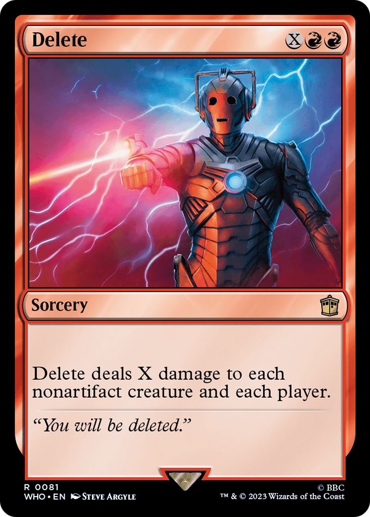 Delete (WHO-081) - Doctor Who Foil