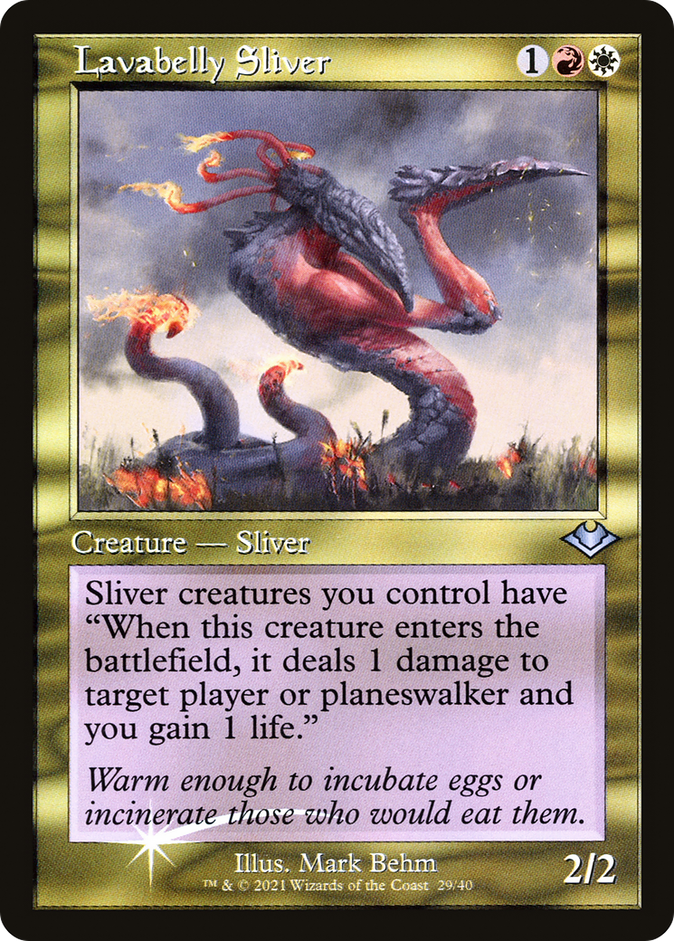 Lavabelly Sliver (Retro Frame) (MH1-029) - Modern Horizons 1 Timeshifts Etched Foil
