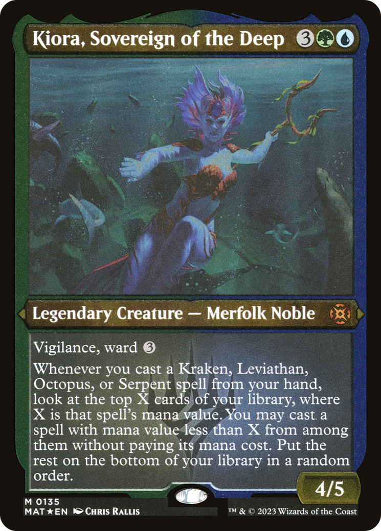 Kiora, Sovereign of the Deep (MAT-135) - March of the Machine: The Aftermath Etched Foil