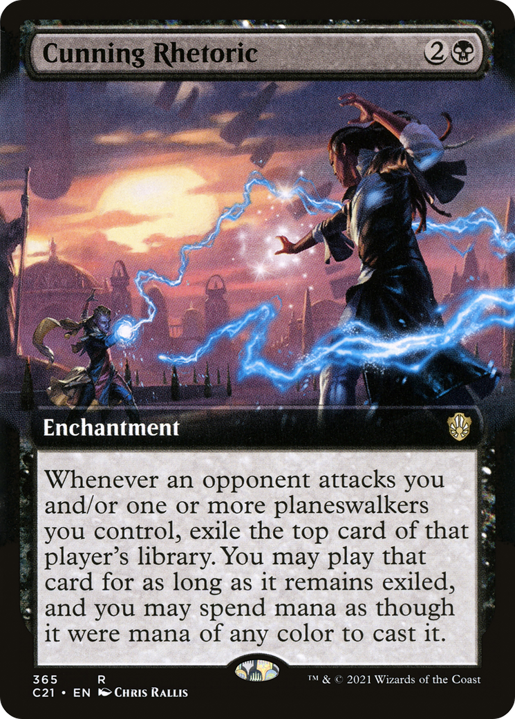Cunning Rhetoric (Extended Art) (C21-365) - Commander 2021: (Extended Art)