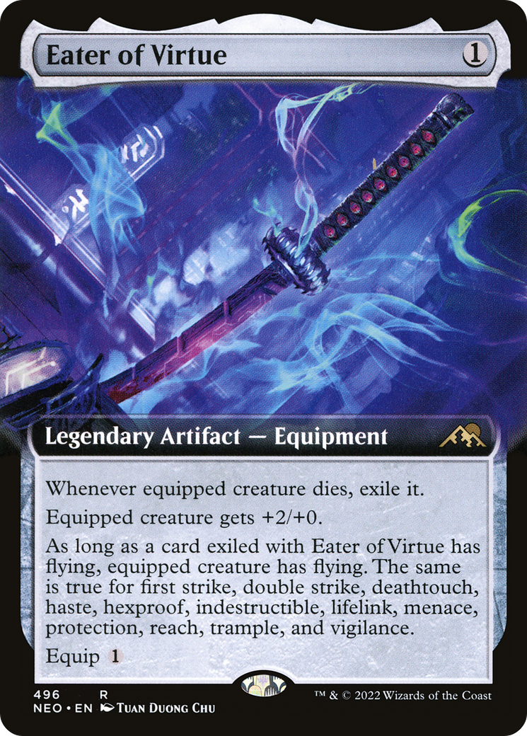 Eater of Virtue (Extended Art) (NEO-496) - Kamigawa: Neon Dynasty: (Extended Art)