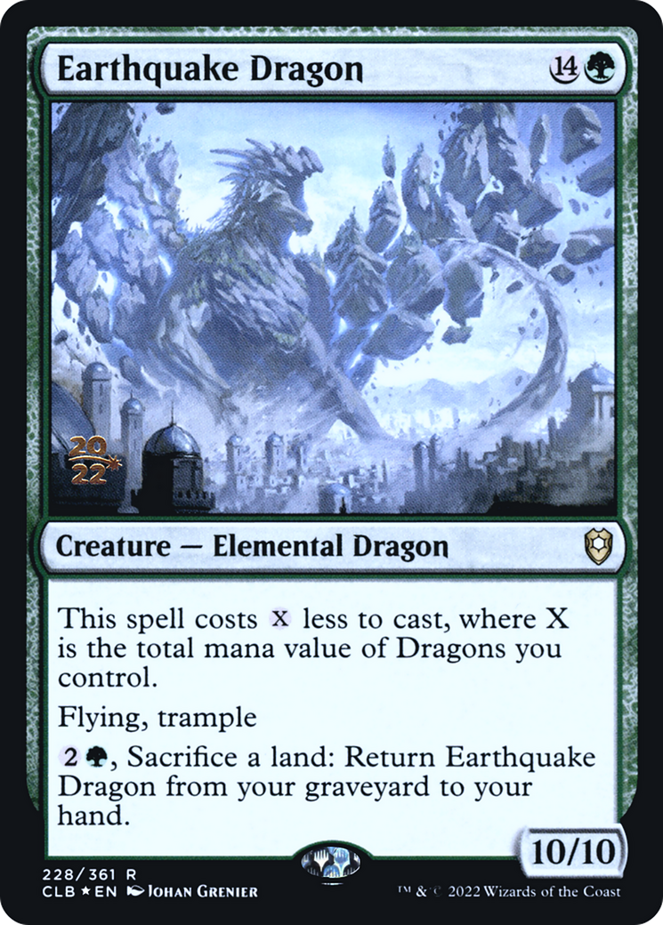 Earthquake Dragon (PRE-228) - Battle for Baldur's Gate Promos Foil