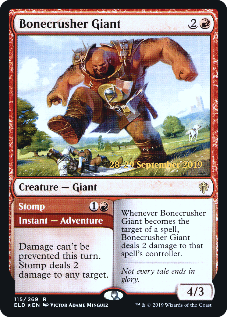 Bonecrusher Giant (PRE-115) - Throne of Eldraine Promos Foil
