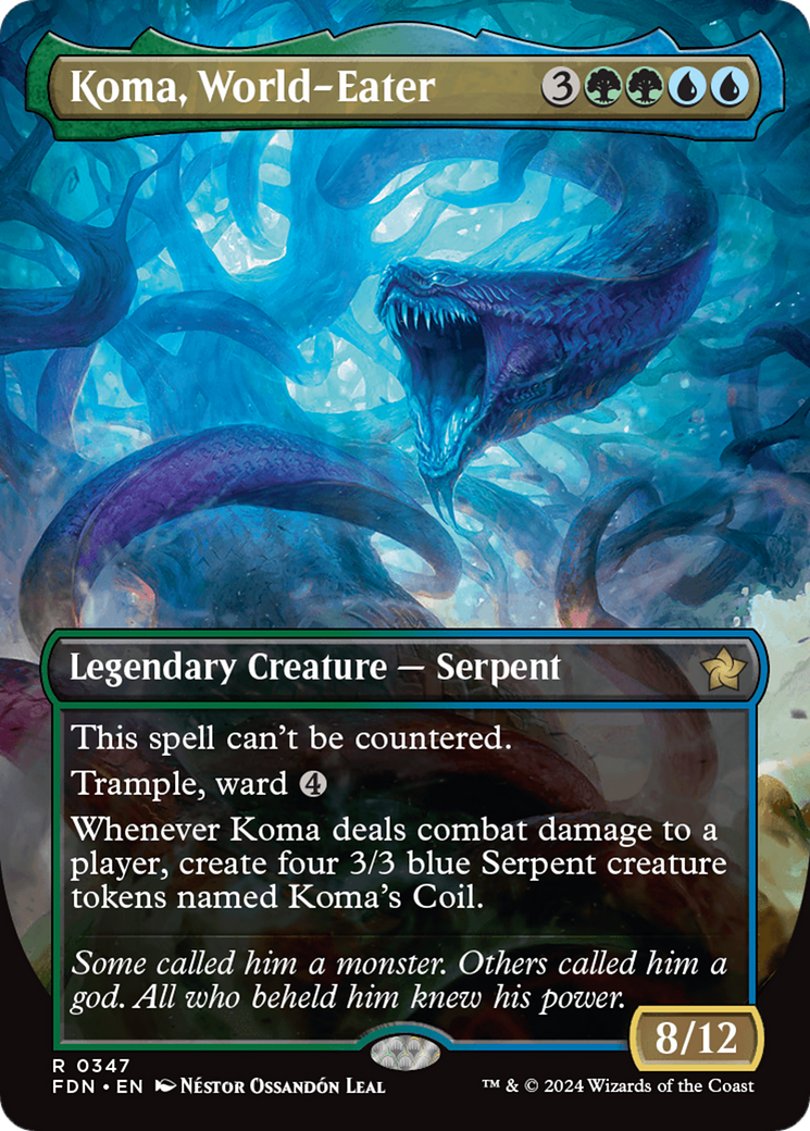 Koma, World-Eater (Borderless) (FDN-347) - Foundations (Borderless)