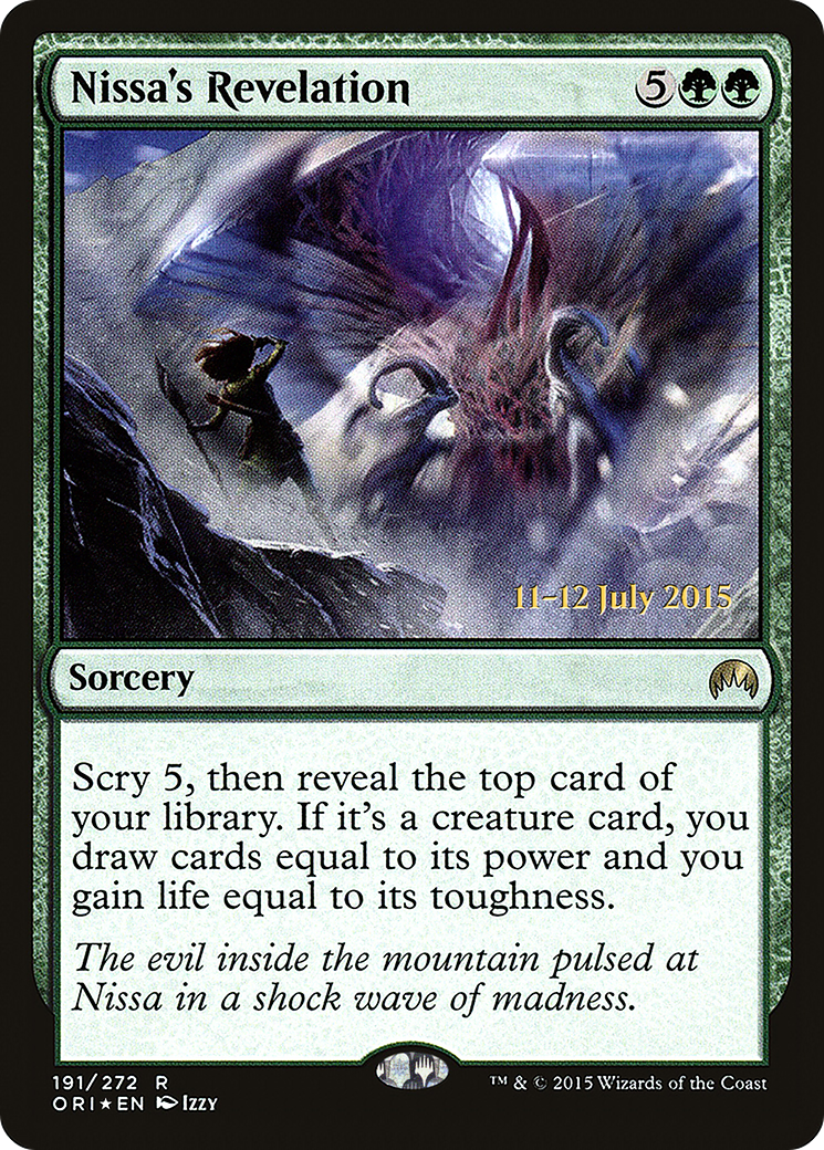 Nissa's Revelation (PRE-191) - Magic Origins Promos Foil