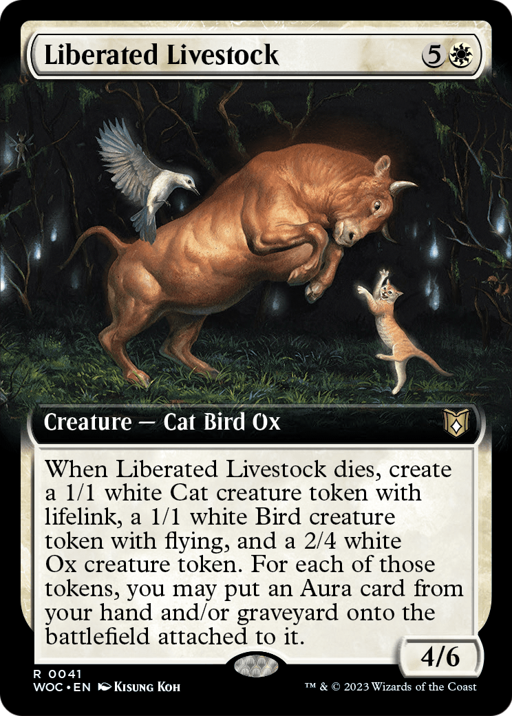 Liberated Livestock (Extended Art) (WOC-041) - Wilds of Eldraine Commander: (Extended Art)