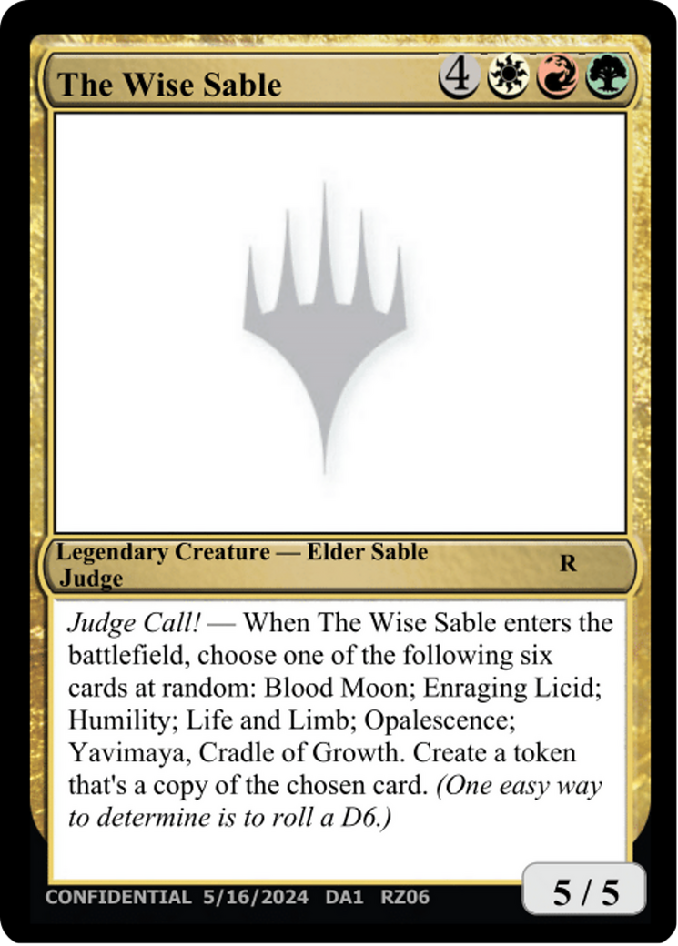 The Wise Sable (UNK-RZ06C) - Unknown Event