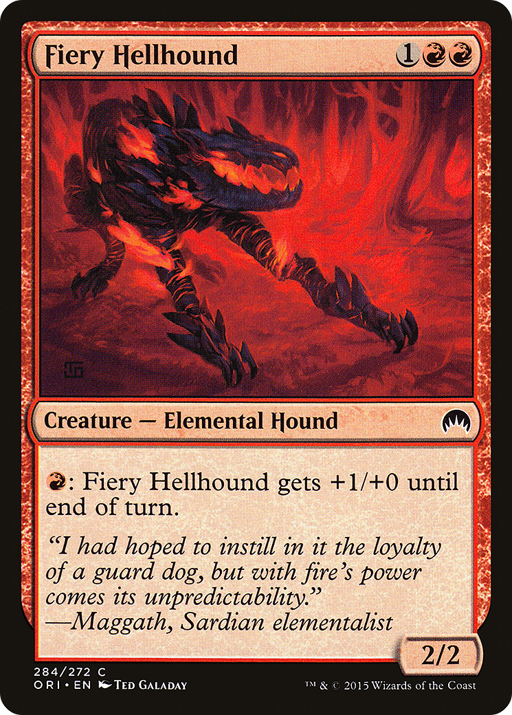 Fiery Hellhound (ORI-284) - Magic Origins