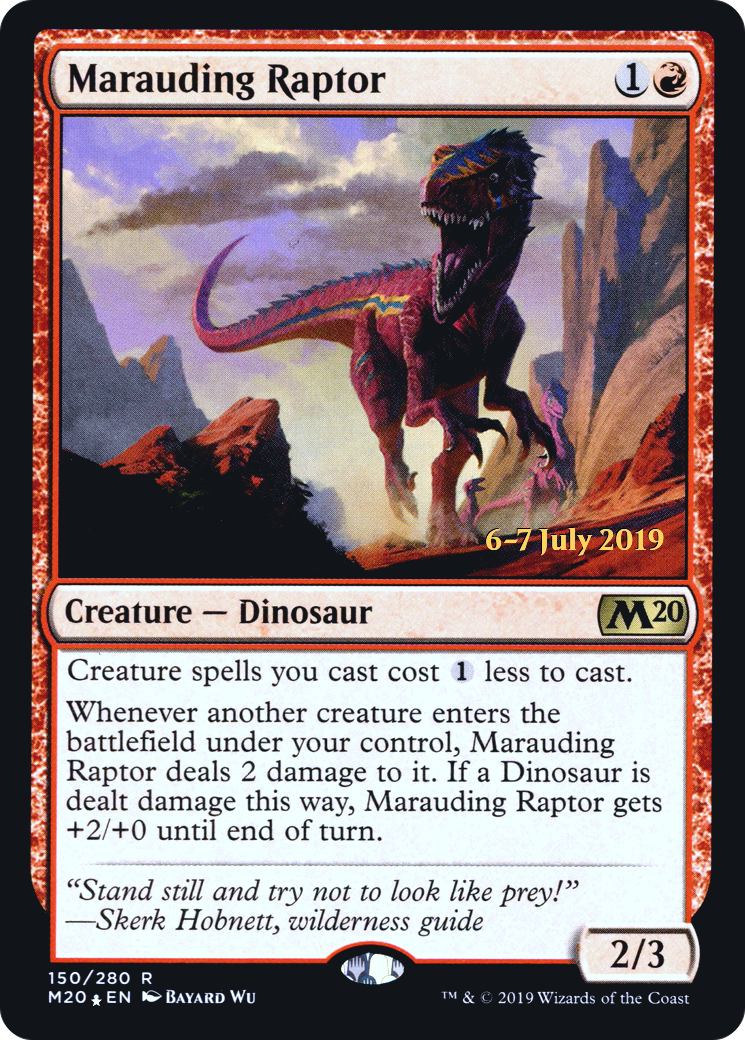 Marauding Raptor (PRE-150) - Core Set 2020 Promos Foil