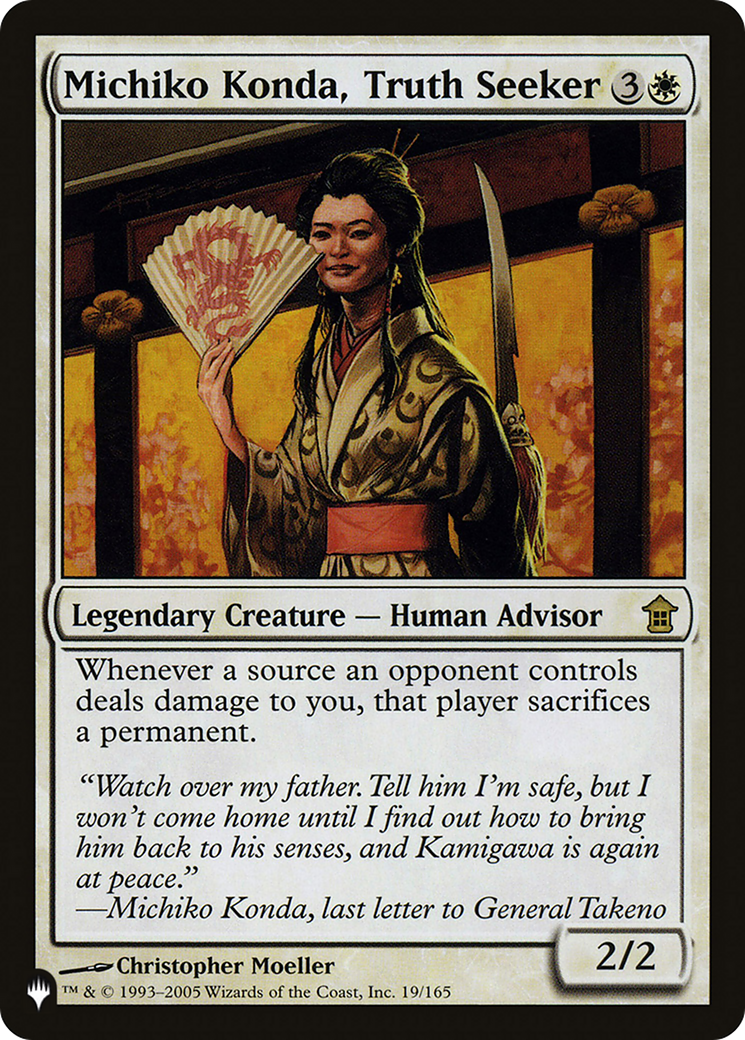 Michiko Konda, Truth Seeker (LIST-19/165) - The List