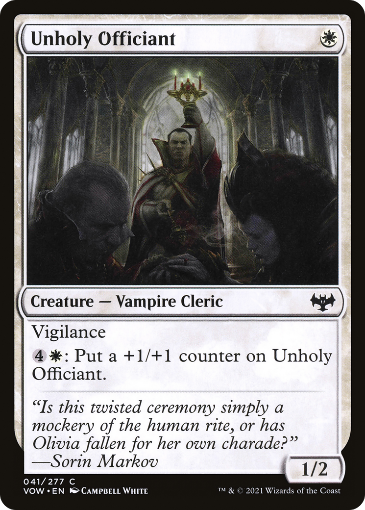 Unholy Officiant (VOW-041) - Innistrad: Crimson Vow Foil