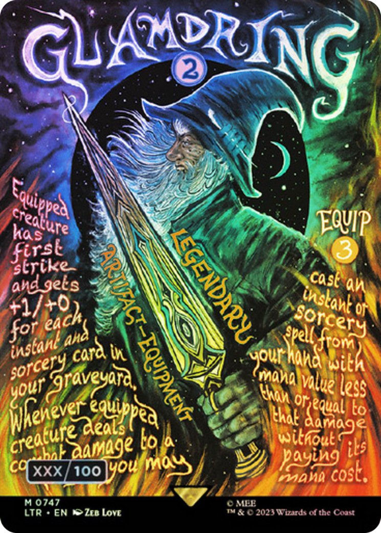 Glamdring (Borderless Poster) (Serial Numbered) (LTR-747) - The Lord of the Rings: Tales of Middle-earth (Borderless) Foil