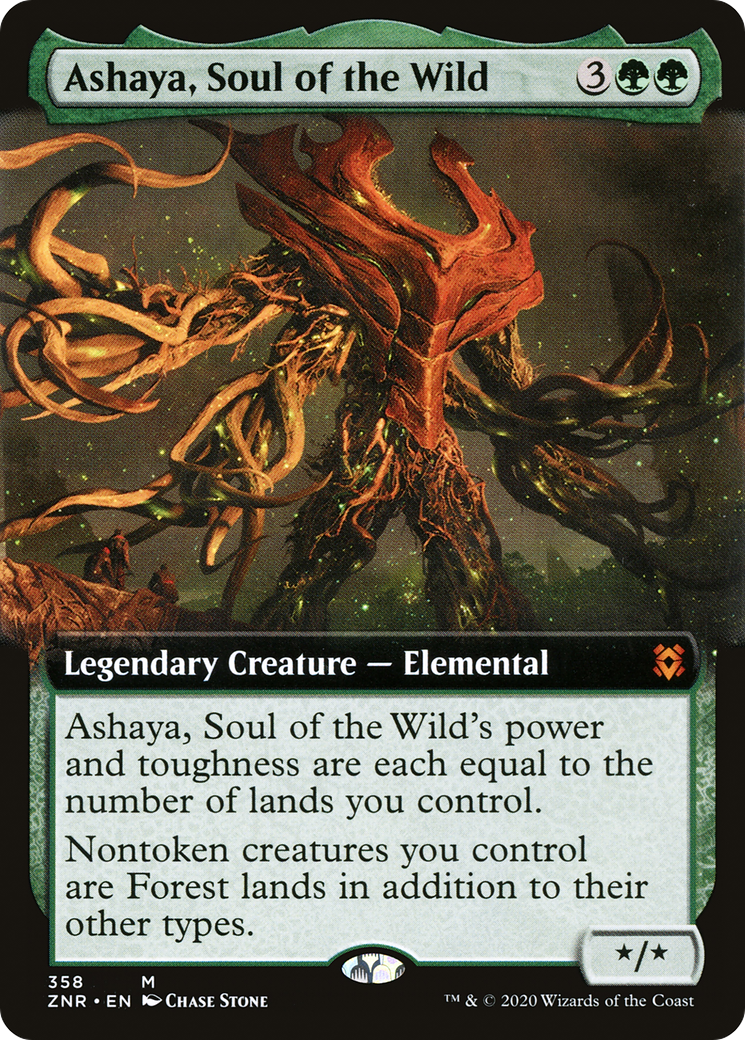 Ashaya, Soul of the Wild (Extended Art) (ZNR-358) - Zendikar Rising: (Extended Art)