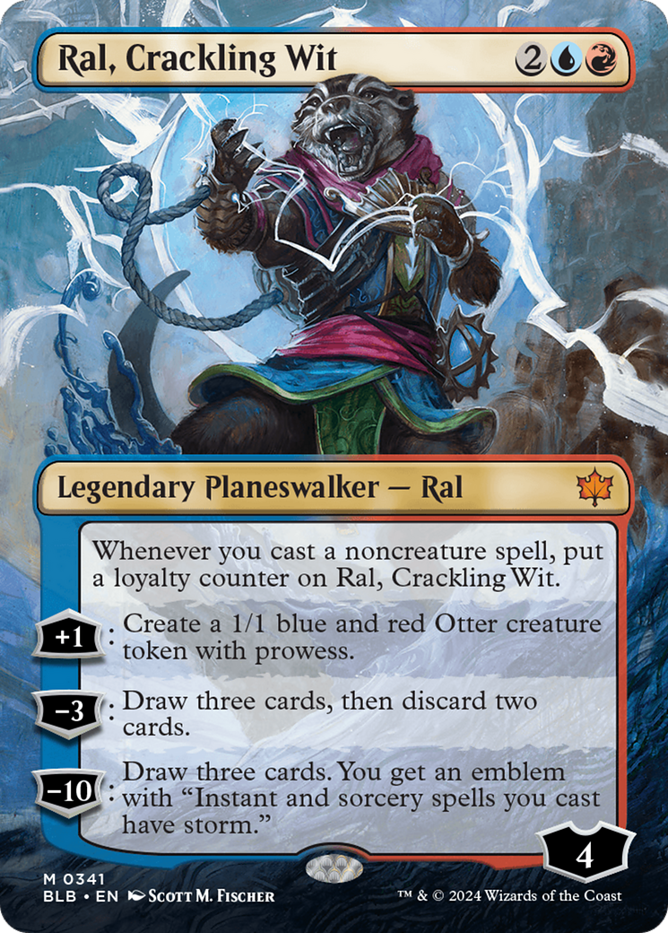 Ral, Crackling Wit (Borderless) (BLB-341) - Bloomburrow (Borderless)
