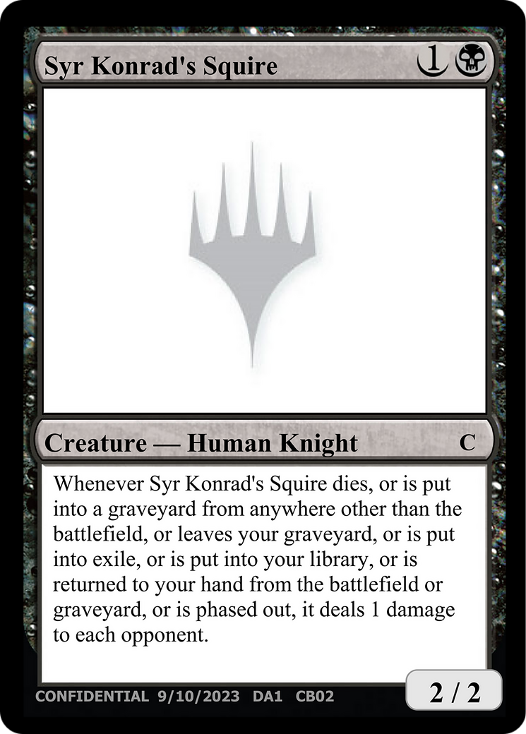 Syr Konrad's Squire (UNK-CB02B) - Unknown Event