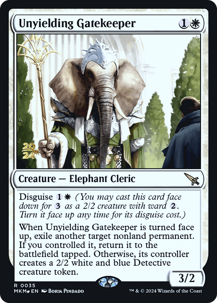 Unyielding Gatekeeper (PRE-035) - Murders at Karlov Manor Promos Foil