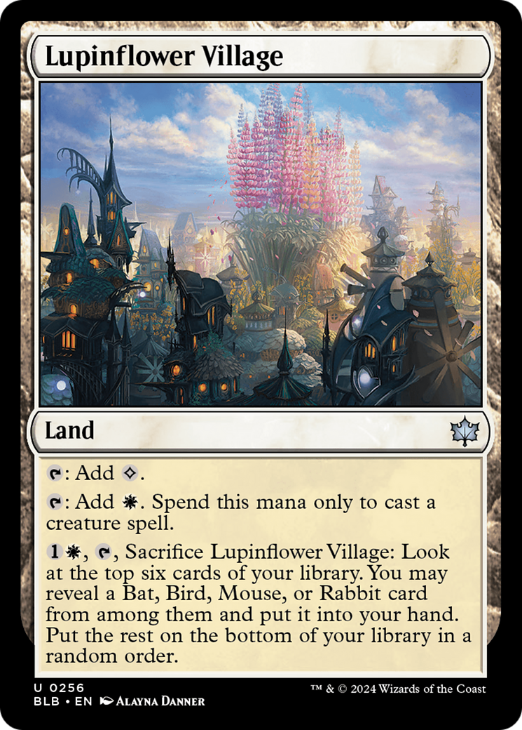 Lupinflower Village (BLB-256) - Bloomburrow Foil