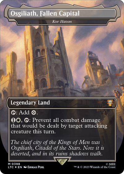 Osgiliath, Fallen Capital - Kor Haven (Surge Foil) (LTC-398) - Tales of Middle-earth Commander / Osgiliath, Fallen Capital (Borderless) Foil