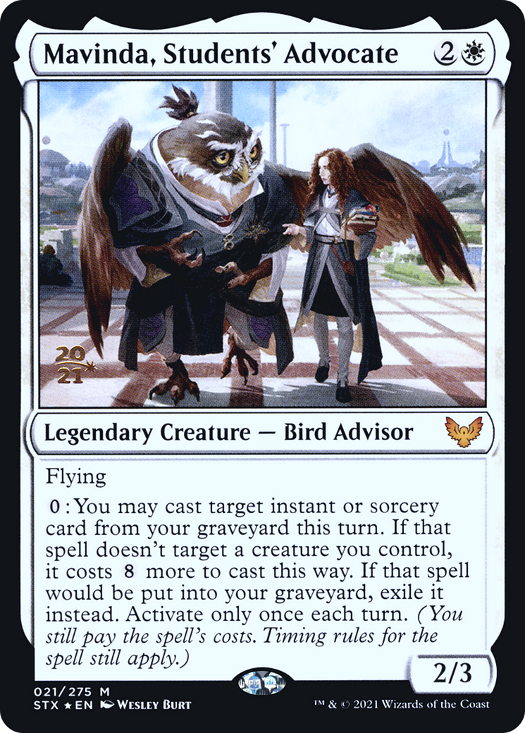 Mavinda, Students' Advocate (PRE-021) - Strixhaven: School of Mages Promos Foil