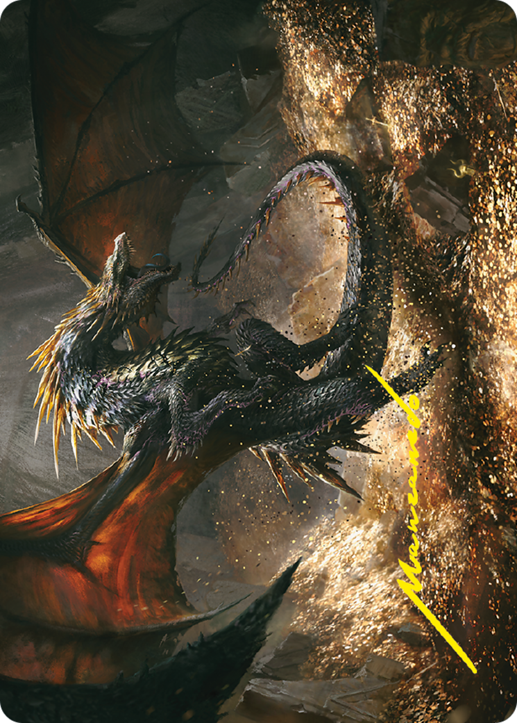 Cavern-Hoard Dragon // Cavern-Hoard Dragon (ALTR-061) - Tales of Middle-earth Art Series (Borderless) Foil