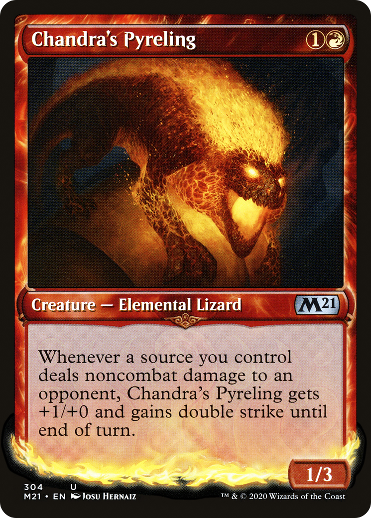 Chandra's Pyreling (Showcase) (M21-304) - Core Set 2021: (Showcase) Foil