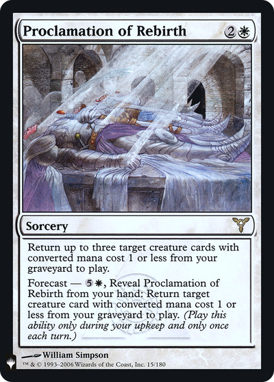 Proclamation of Rebirth (LIST-DIS-15) - The List Foil