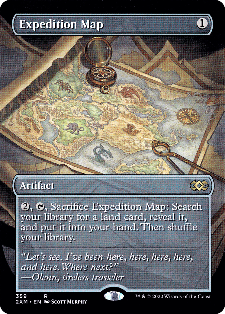Expedition Map (Borderless) (2XM-359) - Double Masters (Borderless) Foil